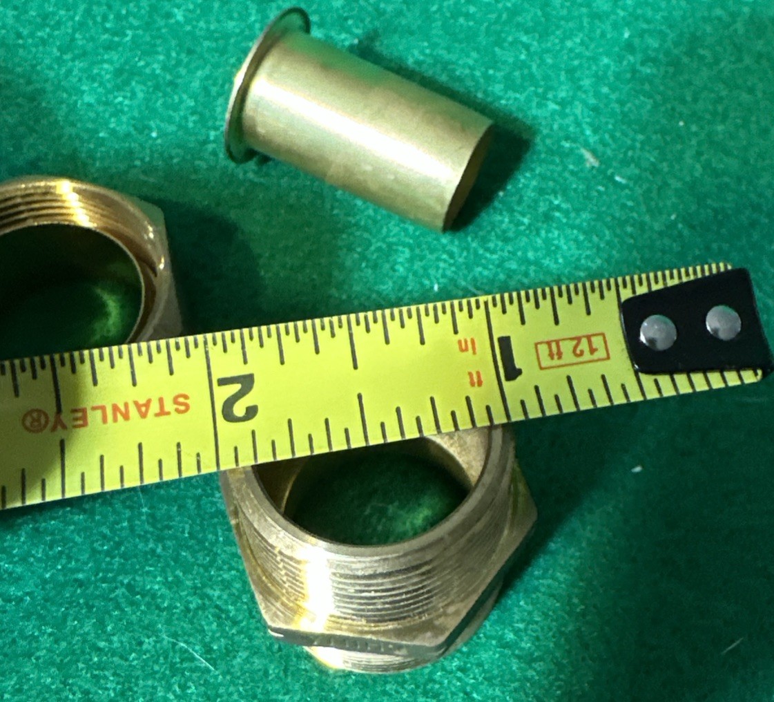 2 – Brass 68-14-16X 7/8 x 1 in. OD Tube x MIP Brass Compression Union