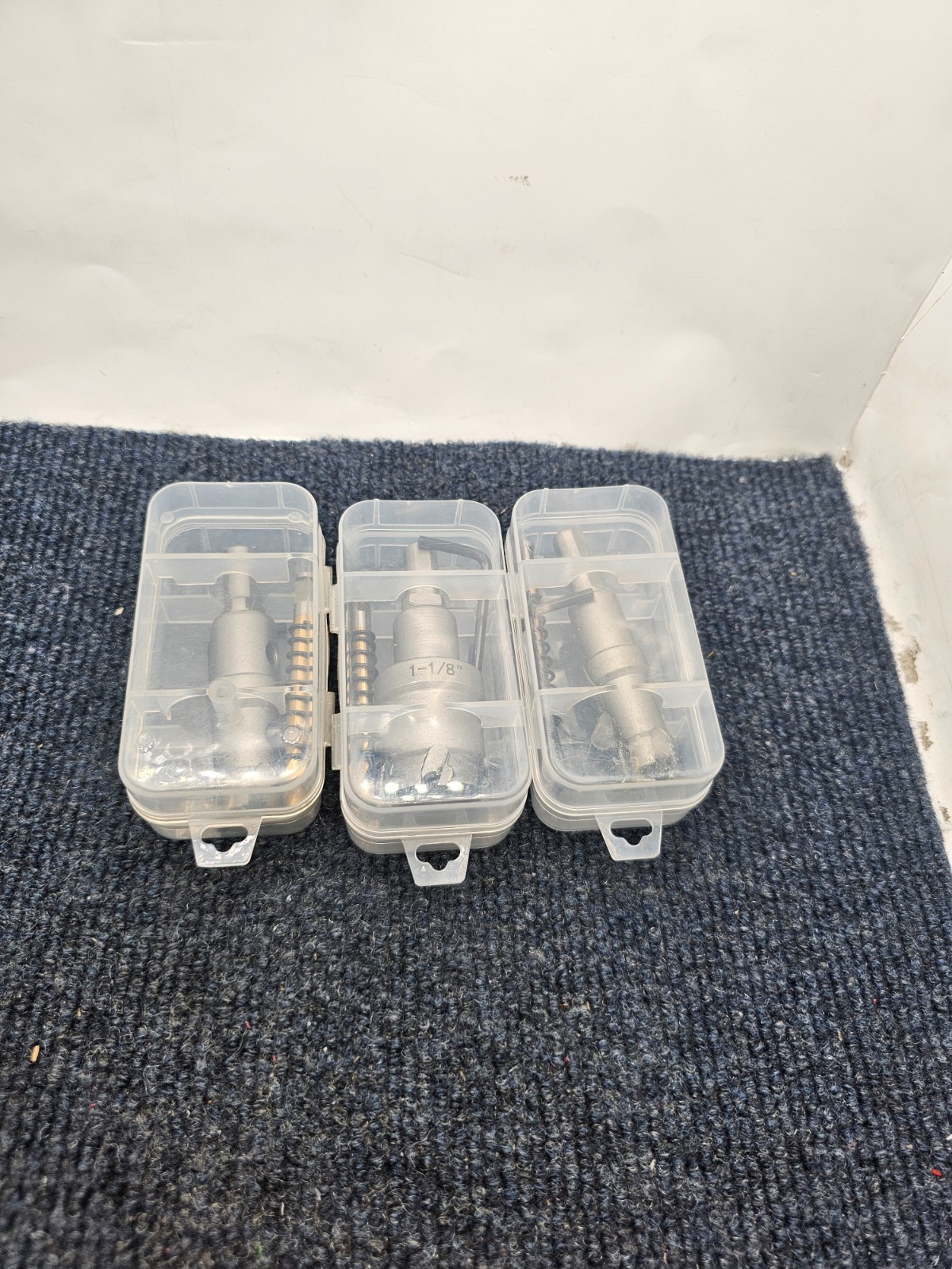 3 Pieces Carbide Hole Saw Assembly for Hole Sizes 3/4, 5/8, 1-1/8
