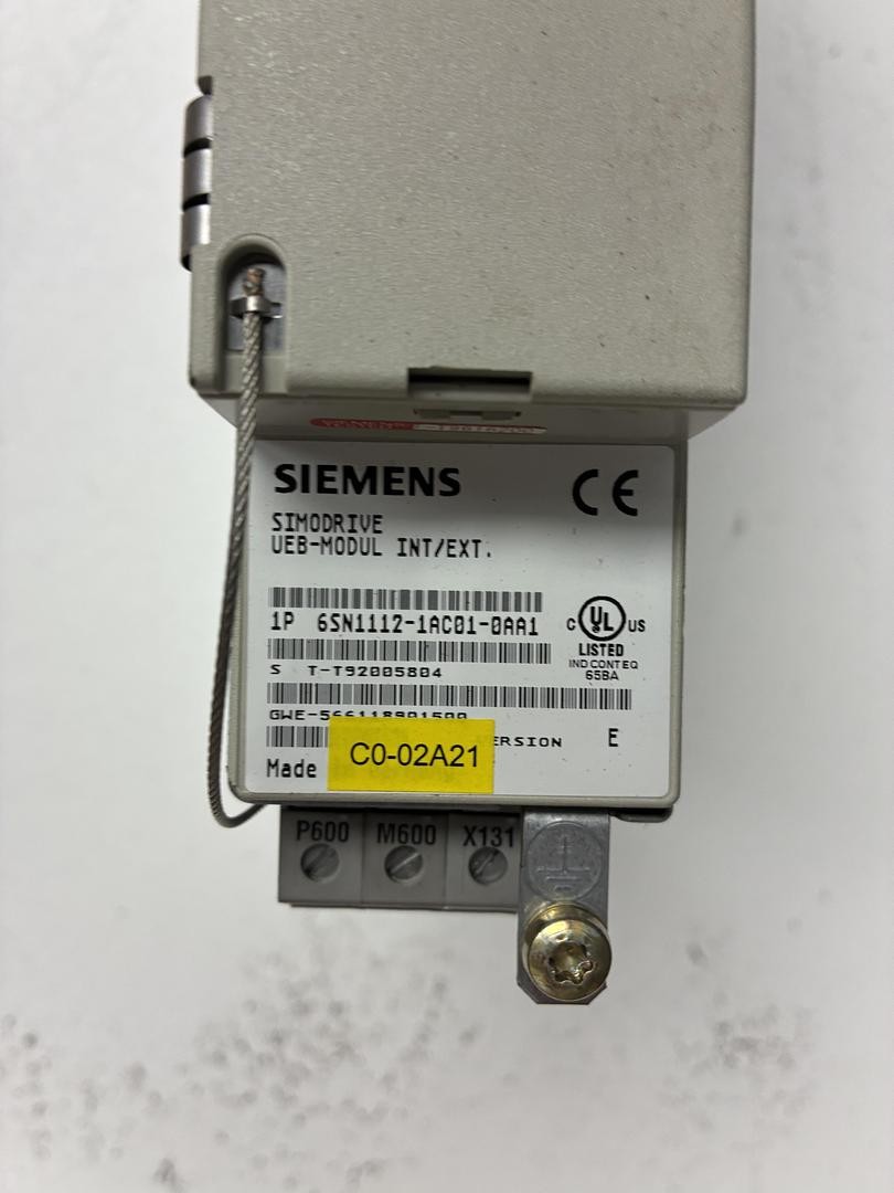 Siemens 6SN1112-1AC01-0AA1 Control Module Version E SIMODRIVE 611 Tested GHC-53