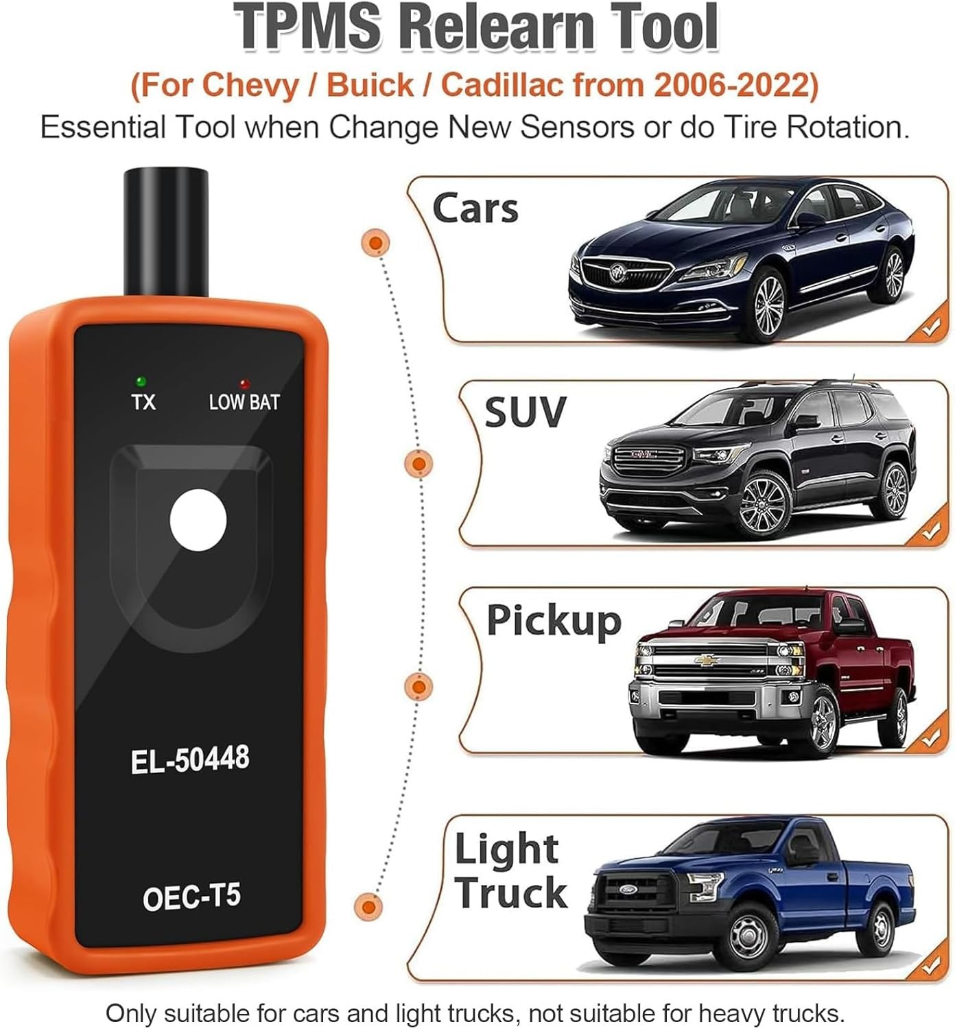EL-50448 Orange TPMS Relearn Tool for Auto Tire Pressure Monitor System