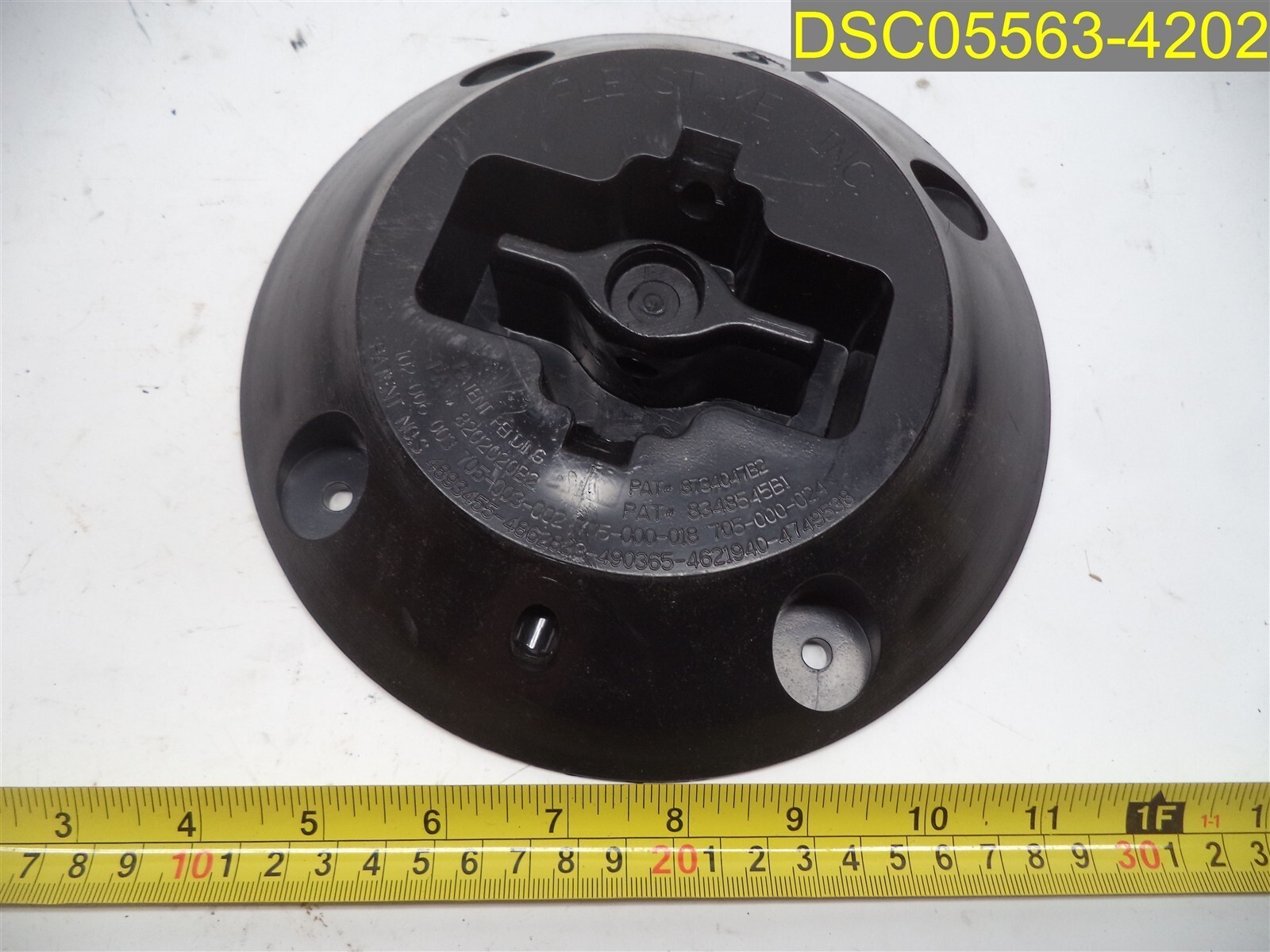 Qtty = 12: BASE ONLY Flexstake Delineator Black Bases 8 15/16″ O.D.