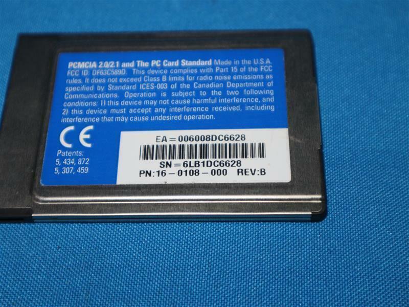 3Com 3C589D-TP 16-0108-000 Rev:B EthernetLink III Lan PC Card for 10BASE-T