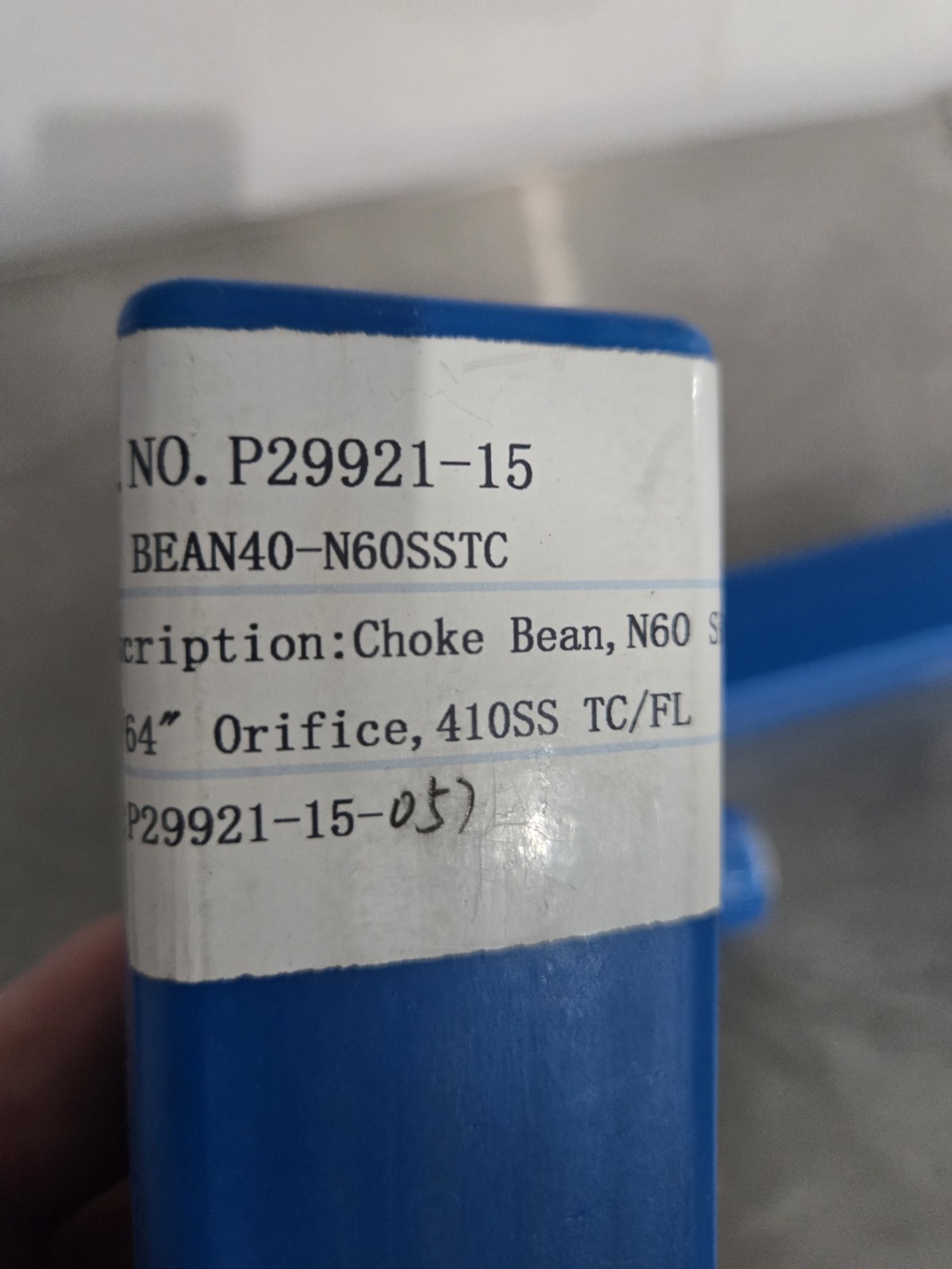 Choke Bean Orifice BEAN40-N60SSTC N60 Style 40/64″ 410SS TC/FL P29921-15