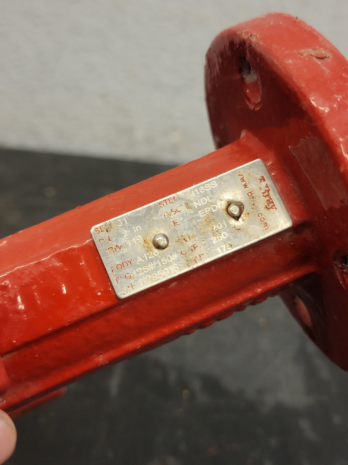 BRAY 2″ BUTTERFLY VALVE SERIES 20 Used A