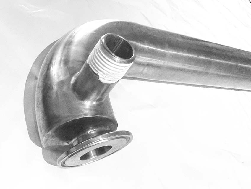 Stainless Steel Sanitary Tri-Clamp Heat Exchanger / Jacketed Spool