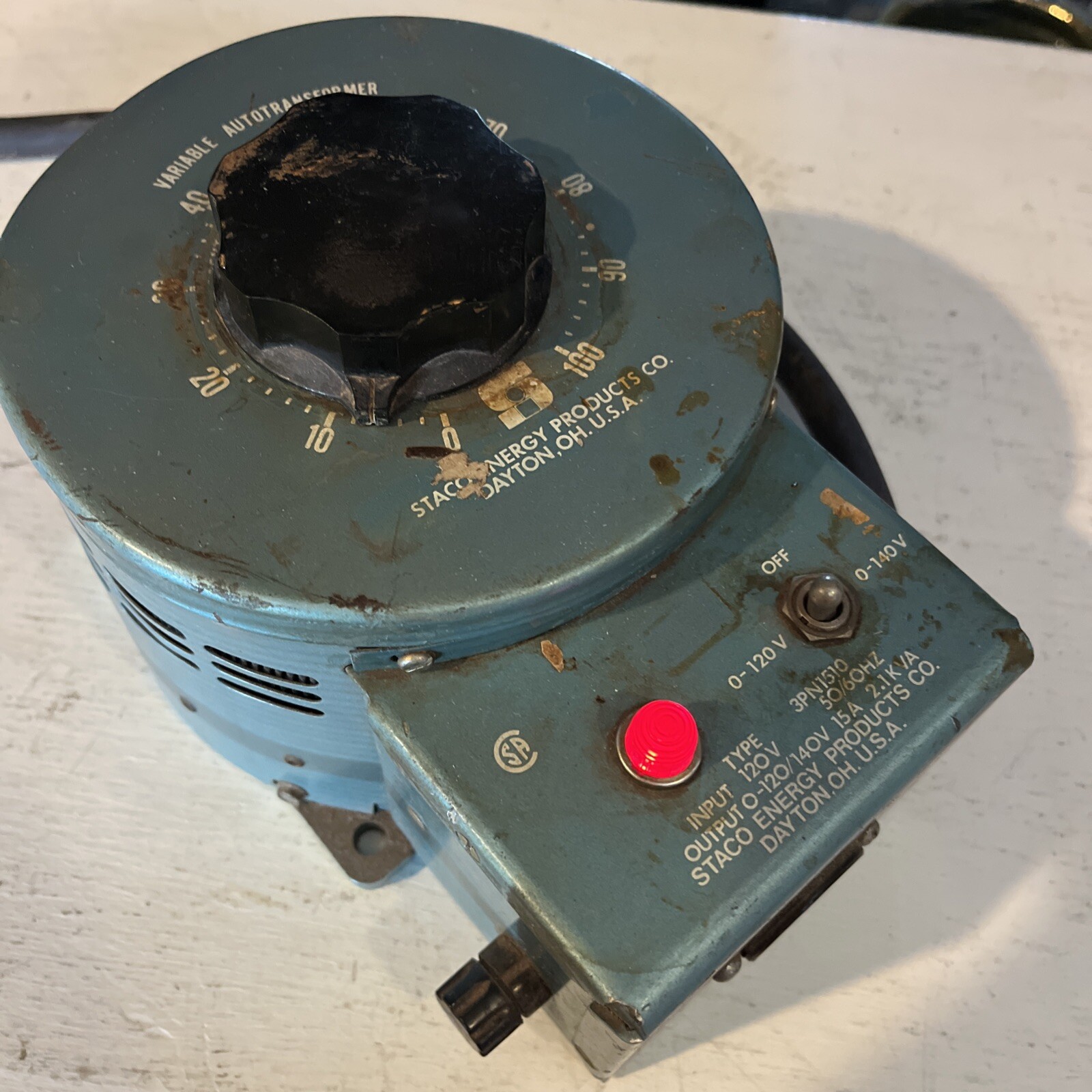 Vintage Staco Energy 3PN1510 Variable Autotransformer 120 Volt Working