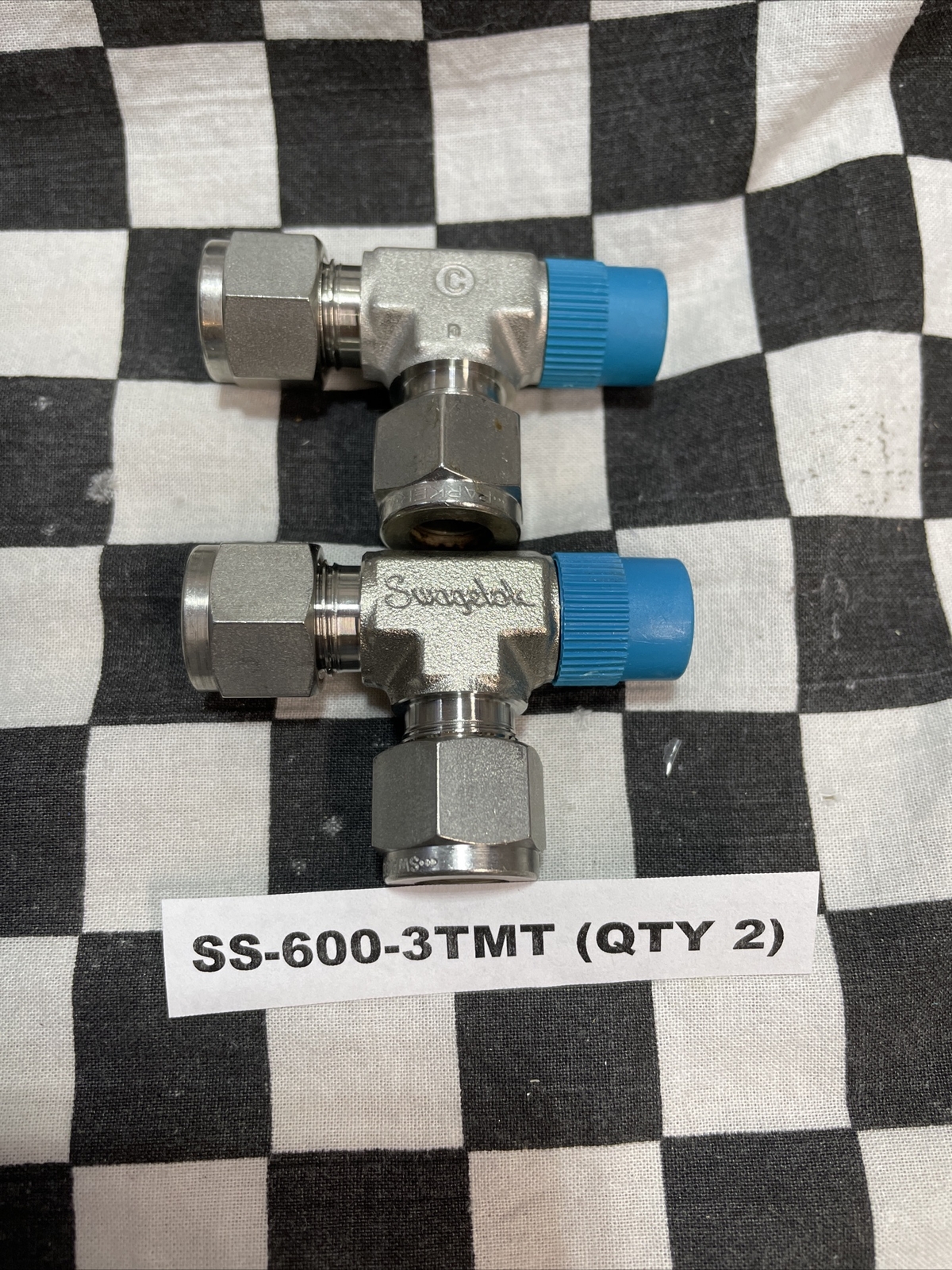 SWAGELOK Male Run Tee SS-600-3TMT SS-400-3-4TTF SS-600-7-4 LOT OF 4 SHIPSAMEDAY