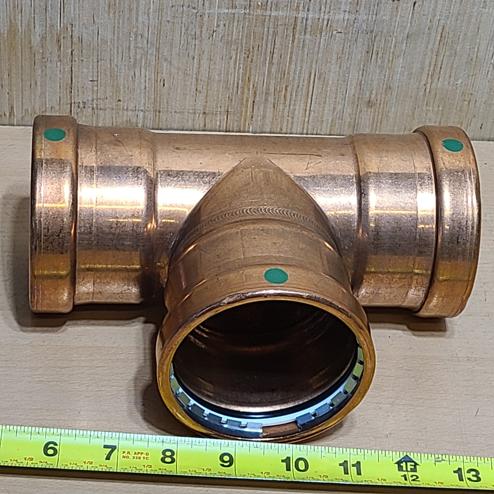 Viega 20693 3″ x 3″ x 3″ ProPress XL-C Copper Tee, Press Connection