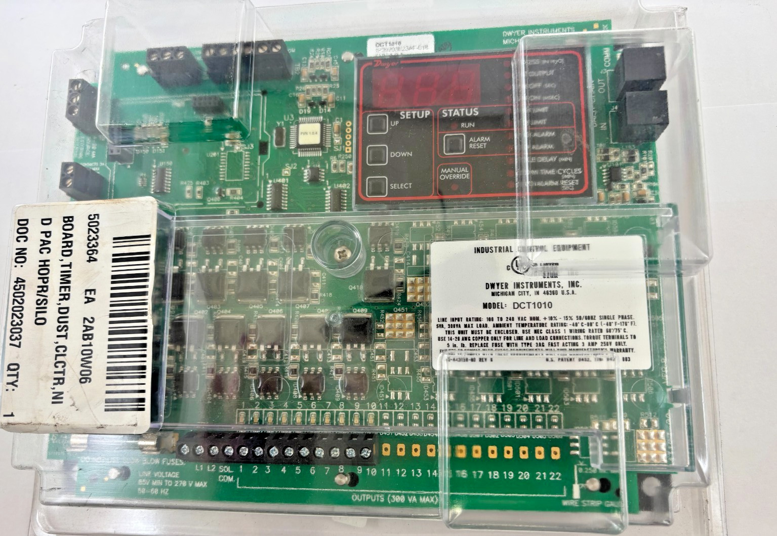Dwyer DCT1010 Dust Collector Timer Board – Industrial Control Module