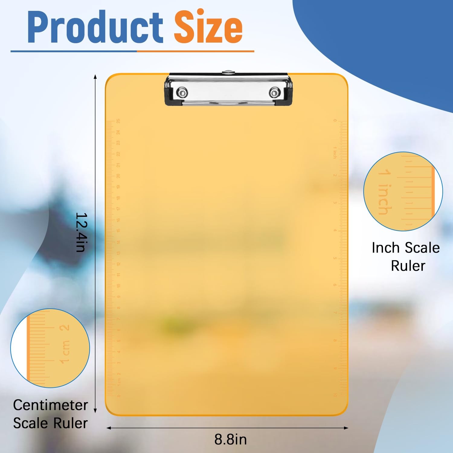 Dynta Plastic Clipboards 20 Pack A4/Letter Size (8.5×11 Inch) – Transparent Colo