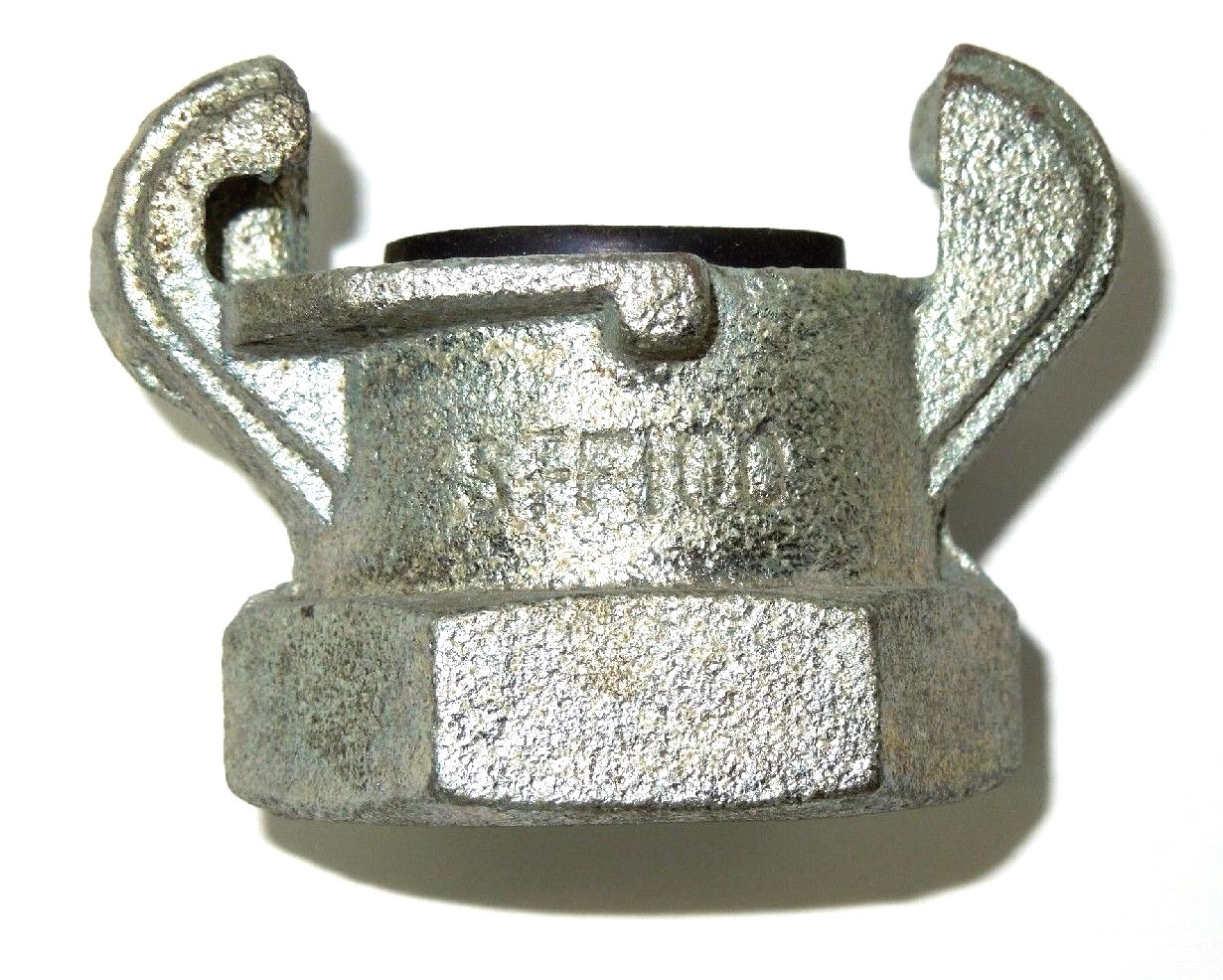 1″ Female NPT Universal Crowfoot Coupling Chicago Fitting Plated Iron SFF100