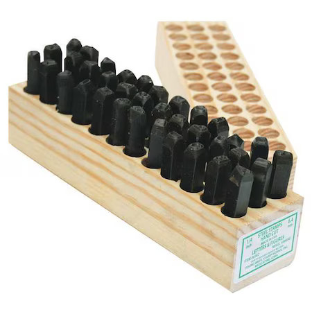 Young Bros Stamp Works 08362 Hand Stamp Kit, Letter/Number Set