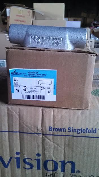 Crouse-Hinds C27 3/4″ in. NPT Iron C FORM 7 PRODUCT BRNAD NEW ONE EACH.