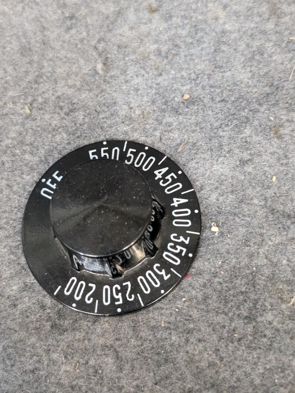 Dial 2-1/4 D Off-550-200 for Hobart 413976-1, Thermostat Dial, NOS