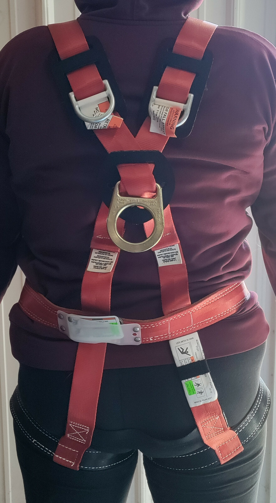 1 NEW KLEIN 87091 SAFETY HARNESS SIZE LARGE w/ MILLER LANYARD NIB **MAKE OFFER**