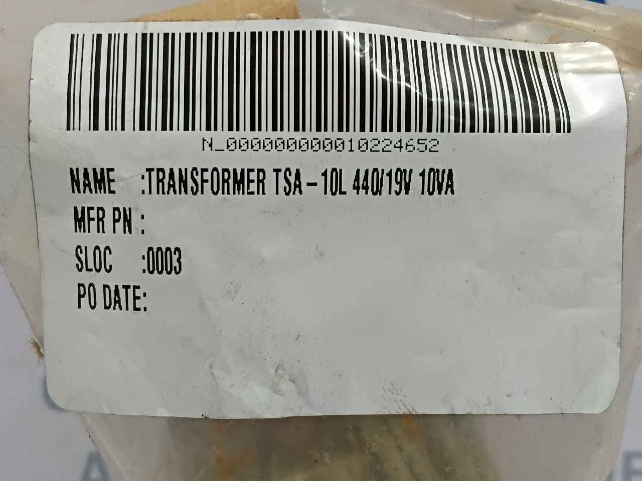 TSA-10L Transformer Capacity 10VA 440/19V (Unused New)