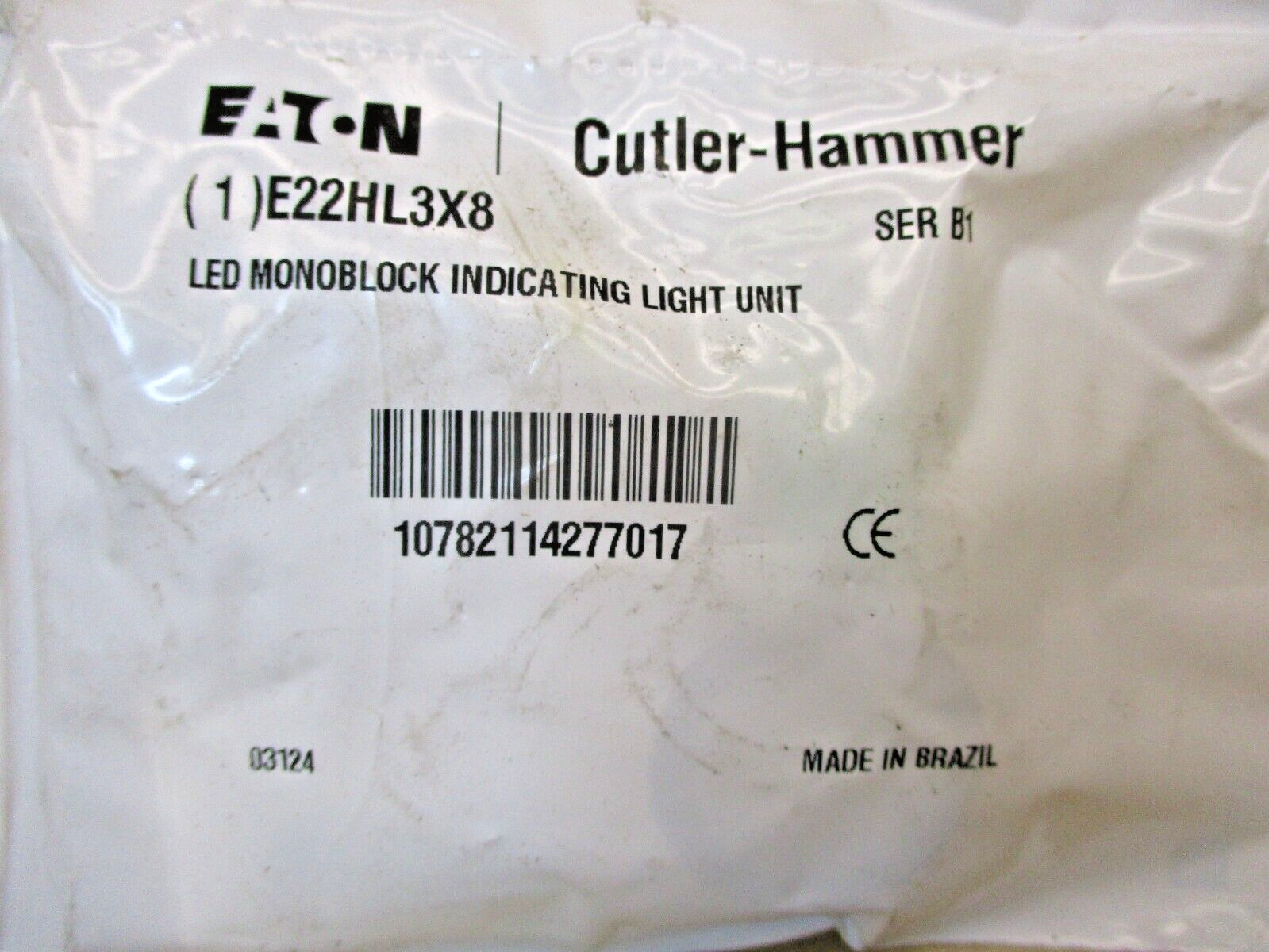 Cutler Hammer E22HL3x8 LED Monoblock Indicating Light Unit Lot of 2 Pcs 46797HAT