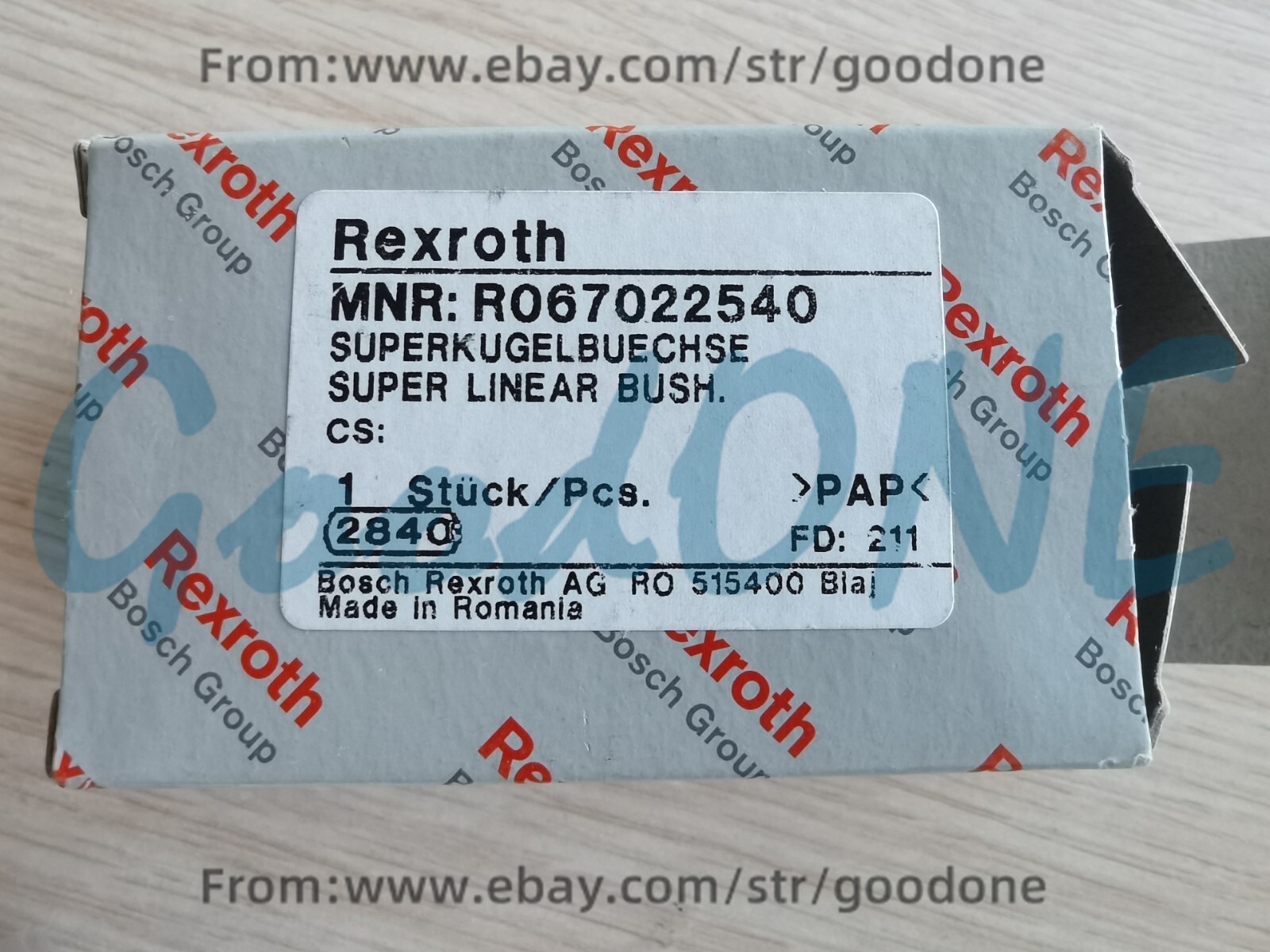 NEW R067022540 Rexroth Closed Type Ball Guide Linear Bearing 1PC