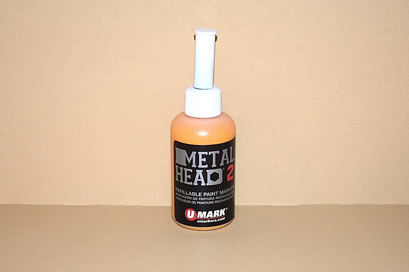 Metal Head 2 Paint Marker 2 Oz Yellow Auto Salvage Industrial Junk Yard Crafts