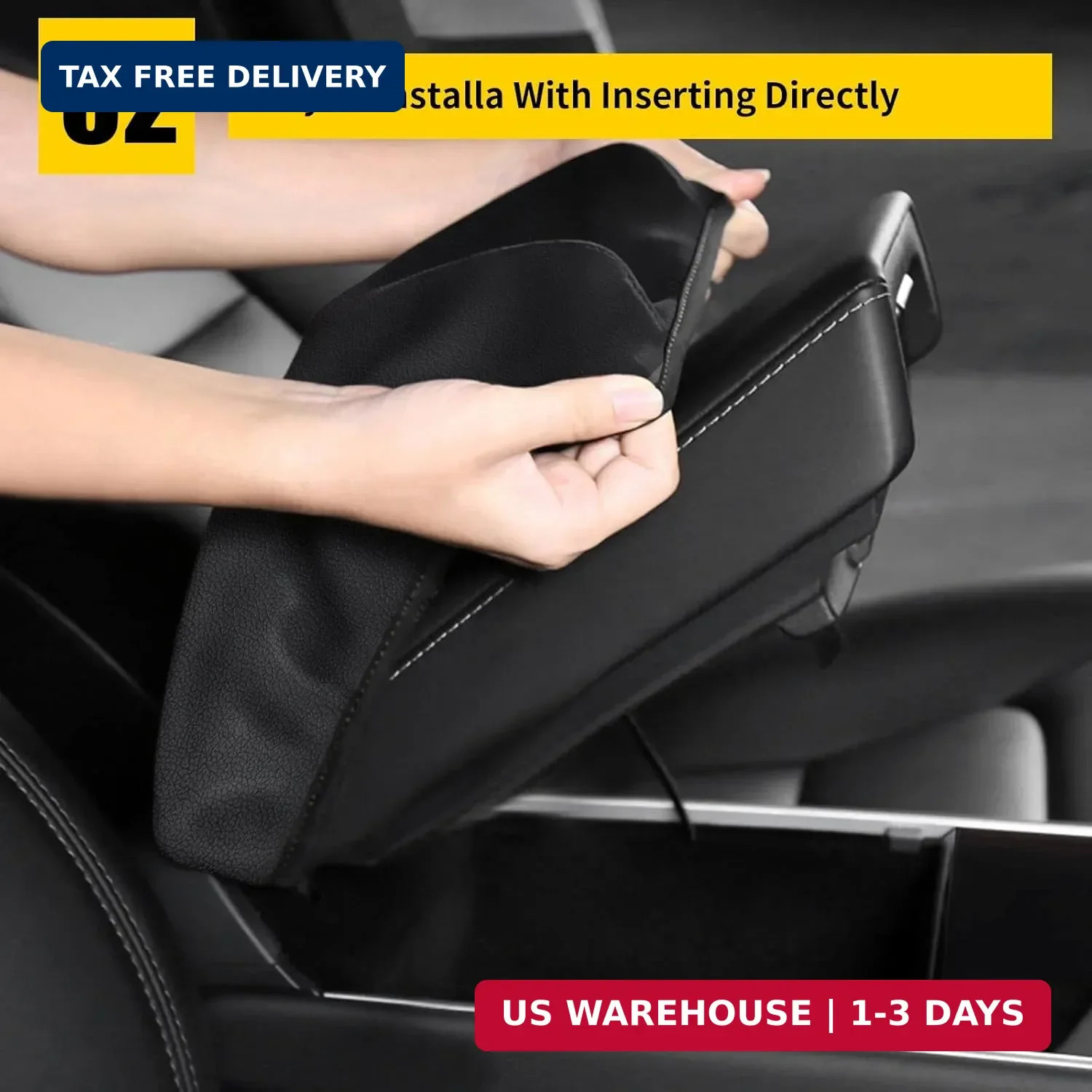 AOMSAZTO Armrest Console Console Covers for Ford Explorer 2011-2019 Black