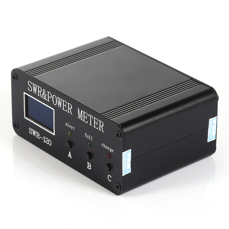 1.8M-50MHz 0.5W-120W SWR HF Short Wave SWR and Power Watt Meter + OLED + Battery
