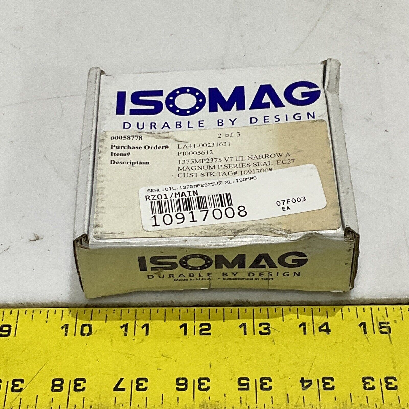 ISOMAG PI0005612 1375MP2375 V7 UL NARROW MAGNUM P SERIES SEAL EC27 678