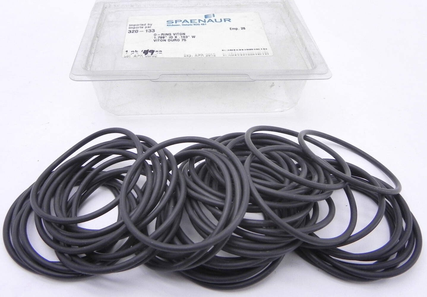 Spaenaur O Ring Viton 75 Duro Black 320-133 (49 Pcs)