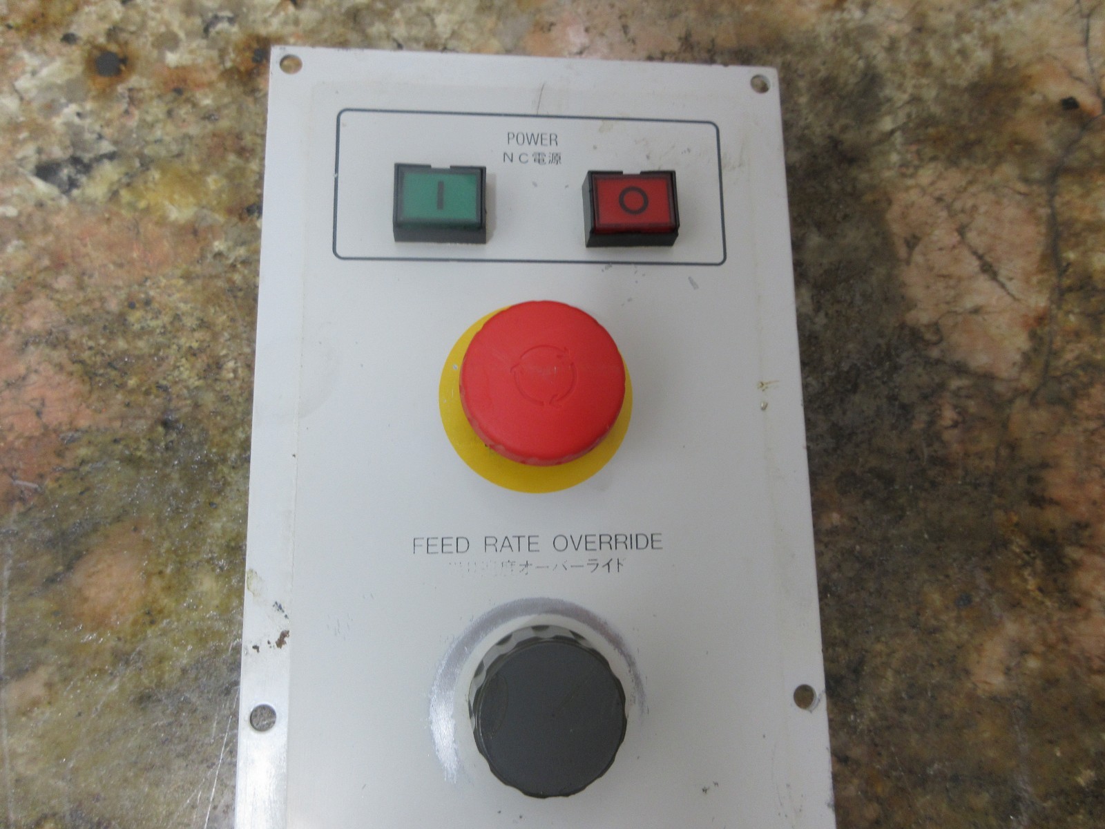 1996 CITIZEN L25 CNC LATHE FEED RATE OPERATOR CONTROL PANEL