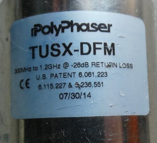 Used PolyPhaser TUSX-DFM DIN Female / DIN Male