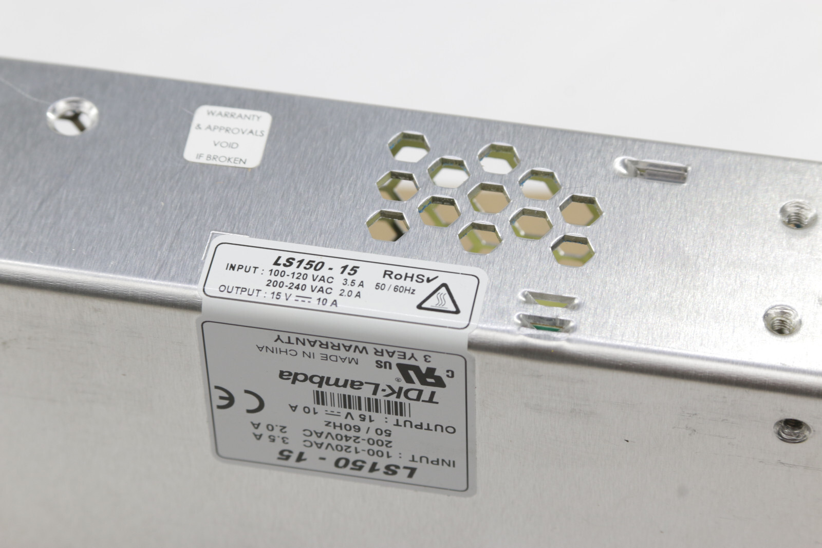TDK Lambda LS150-15 Power Supply AC/DC Converter 15V 150W – NEW Open Stock