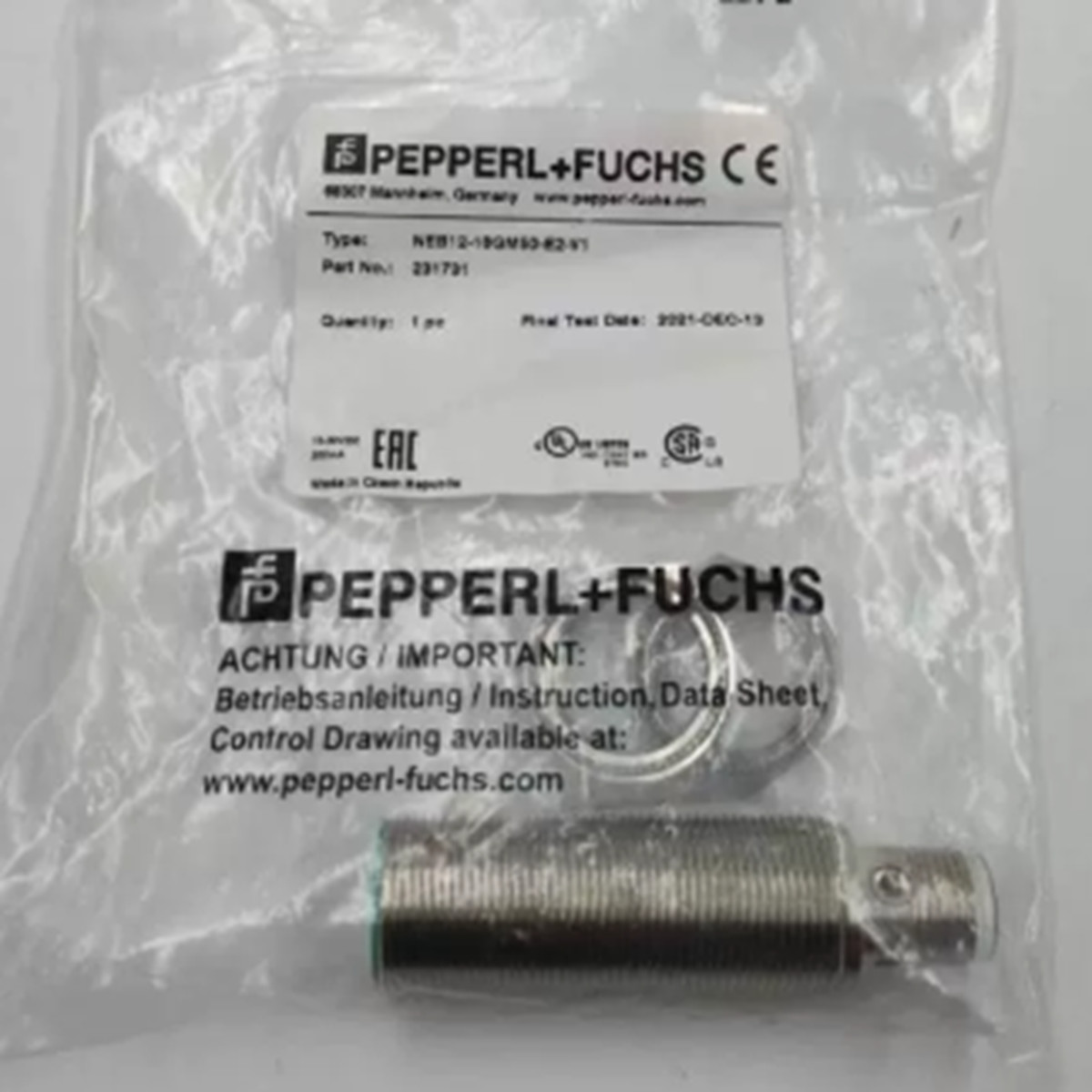 1XNew For PEPPERL+FUCHS NEB12-18GM50-E2-V1 Inductive Proximity Switch – US Stock