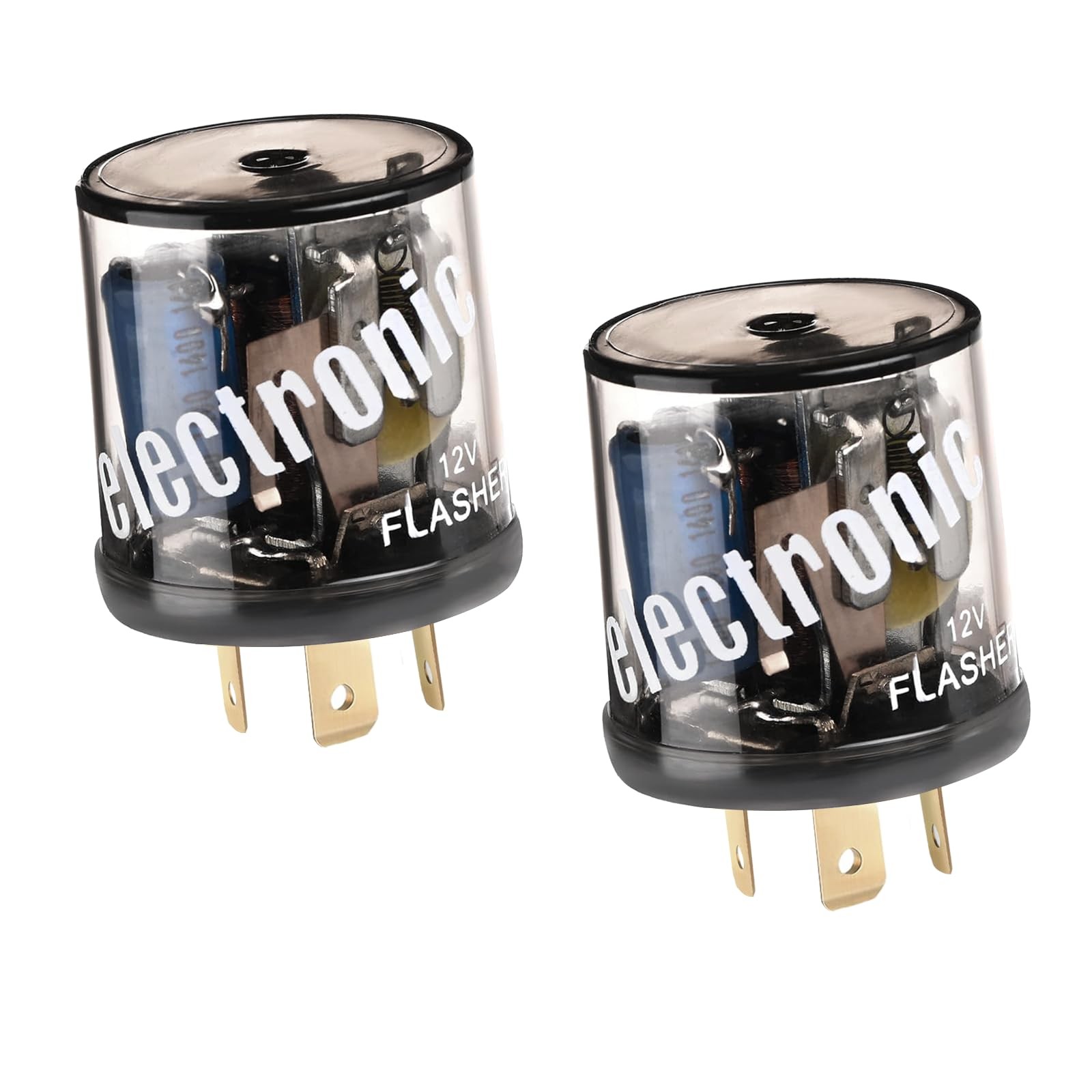 Hbxdeco 2PCS Flasher Relay, 3 Pin 12V Heavy Duty Turn Signal Relay for Fixing…