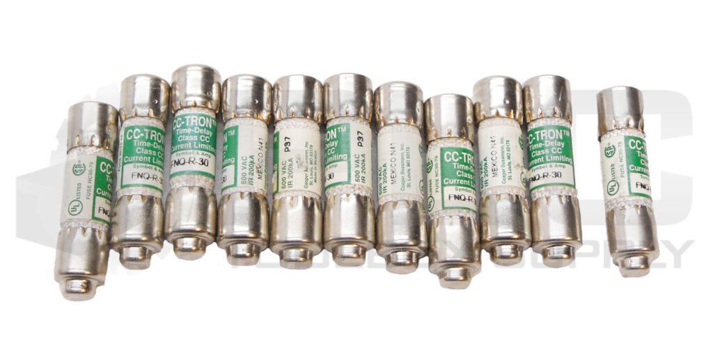 LOT OF 11 CC-TRON FNQ-R-30 TIME DELAY FUSE 30A600VAC
