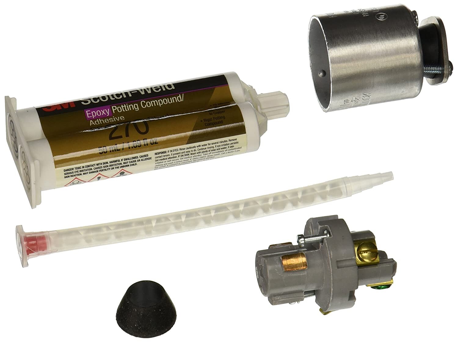 Hubbell HBL23004HG Hubbellock Plug for Hospital Use, 2 Pole 3 Wire, 20 amp, 125V