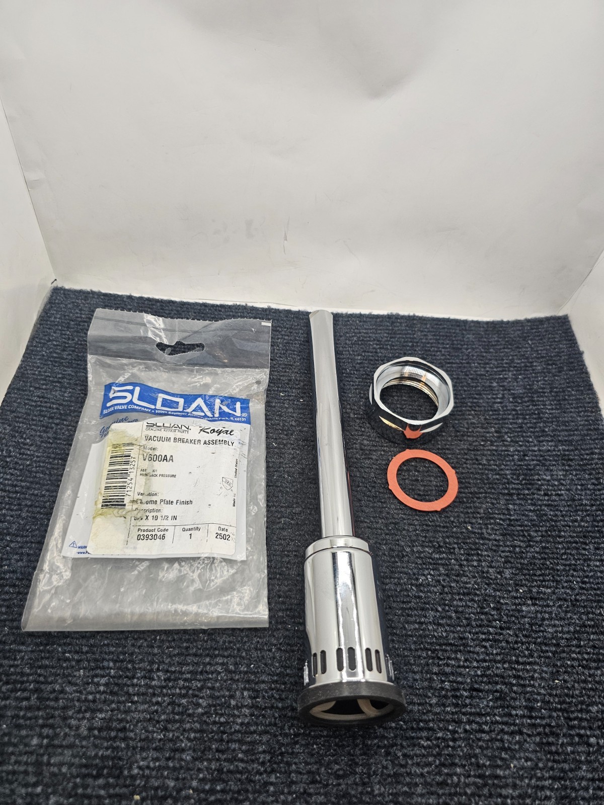 Sloan V600AA Vaccum Breaker Assembly 3/4 X 10-1/2″ Chrome Plate Finish