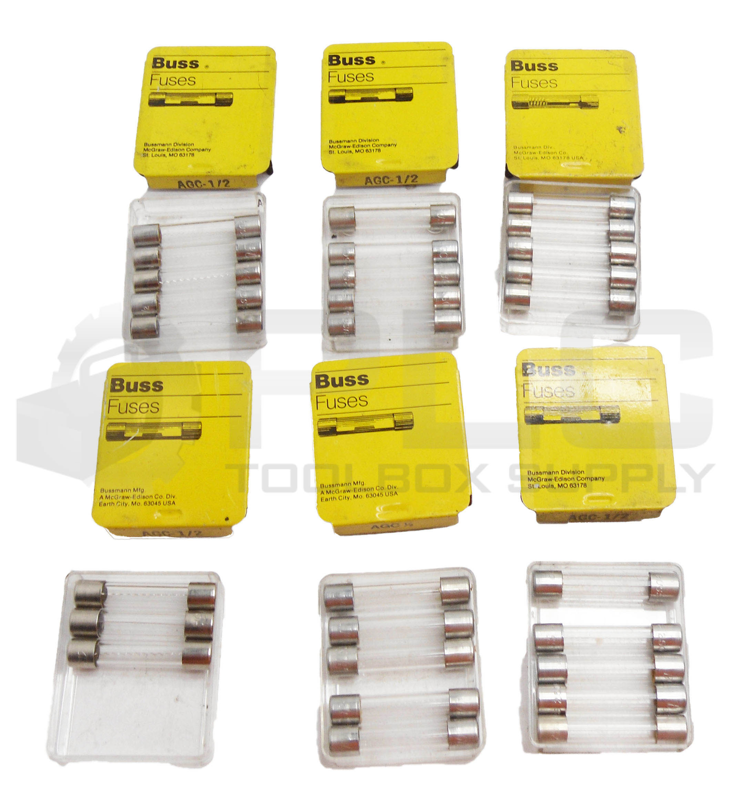 LOT OF 28 NEW BUSS FUSES AGC-1/2 FUSES 35A 250VAC