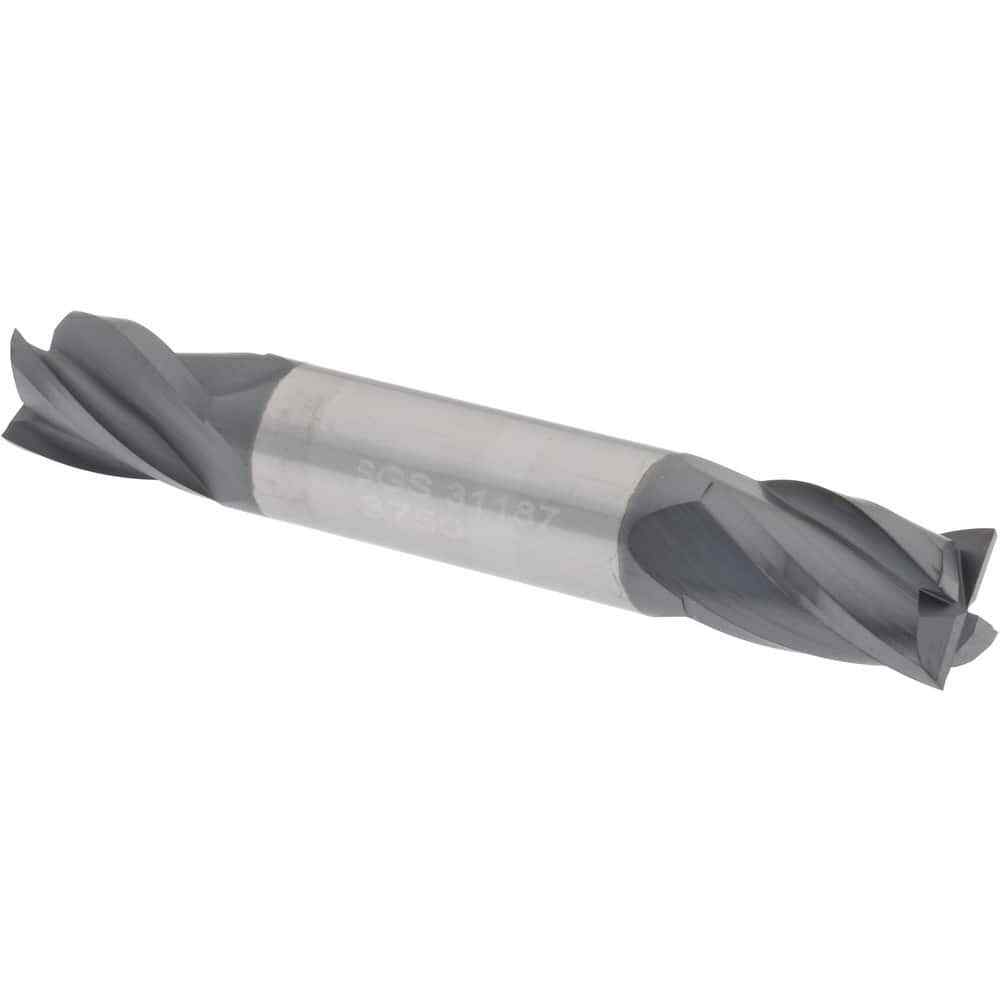 SGS 31187 Square End Mill: 3/8″ Dia, 9/16″ LOC, 3/8″ Shank, 2-1/2″ OAL