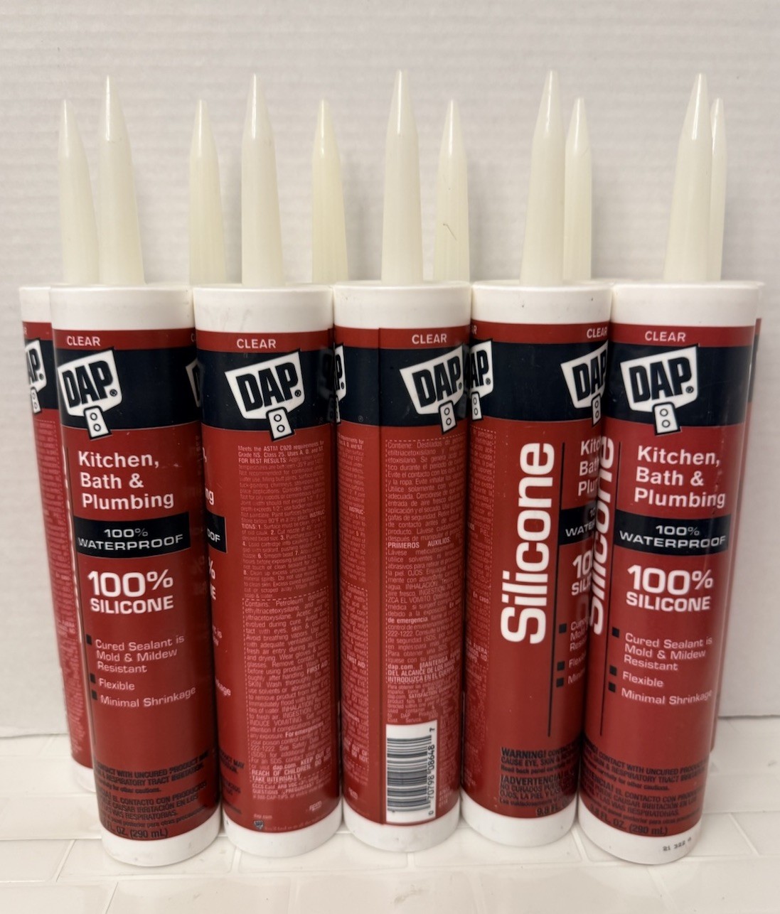 11-DAP 100% Silicone Clear Sealant 9.8 oz Kitchen Bath Plumbing Waterproof Mold