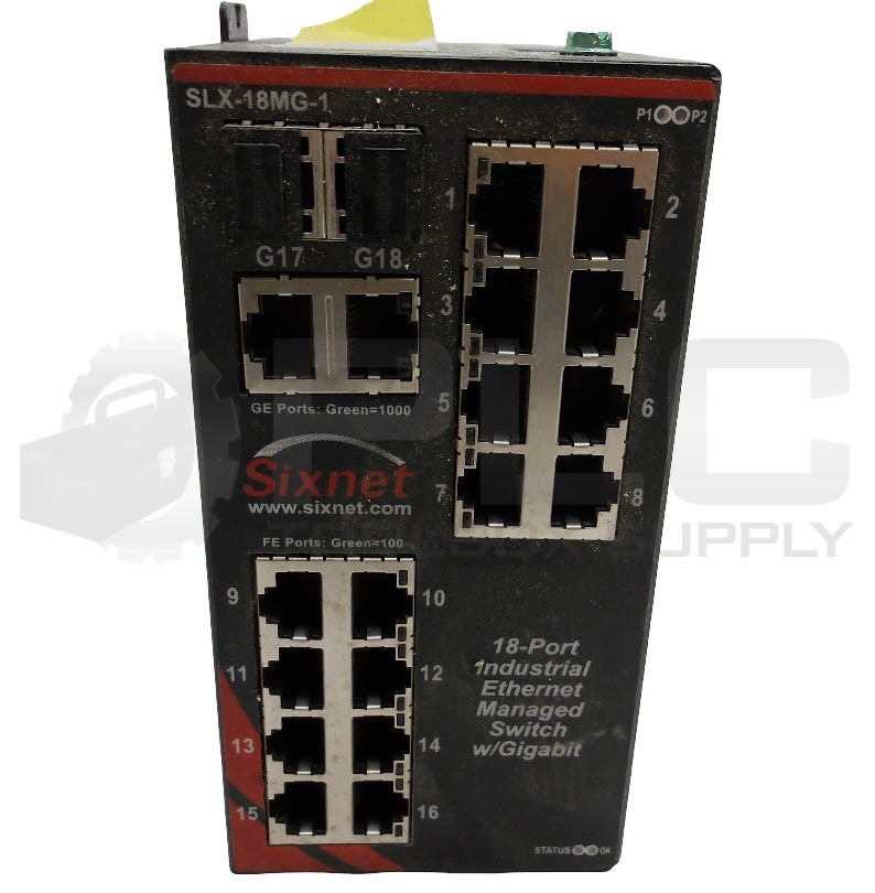 SIXNET SLX-18MG-1 18 PORT INDUSTRIAL THERNET MANAGED SWITCH 10-30VDC