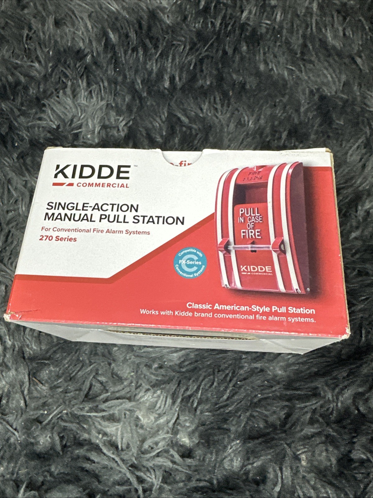 Kidde K-270A-Spo Fire Alarm Pull Station, Red, 2-1/2″ D