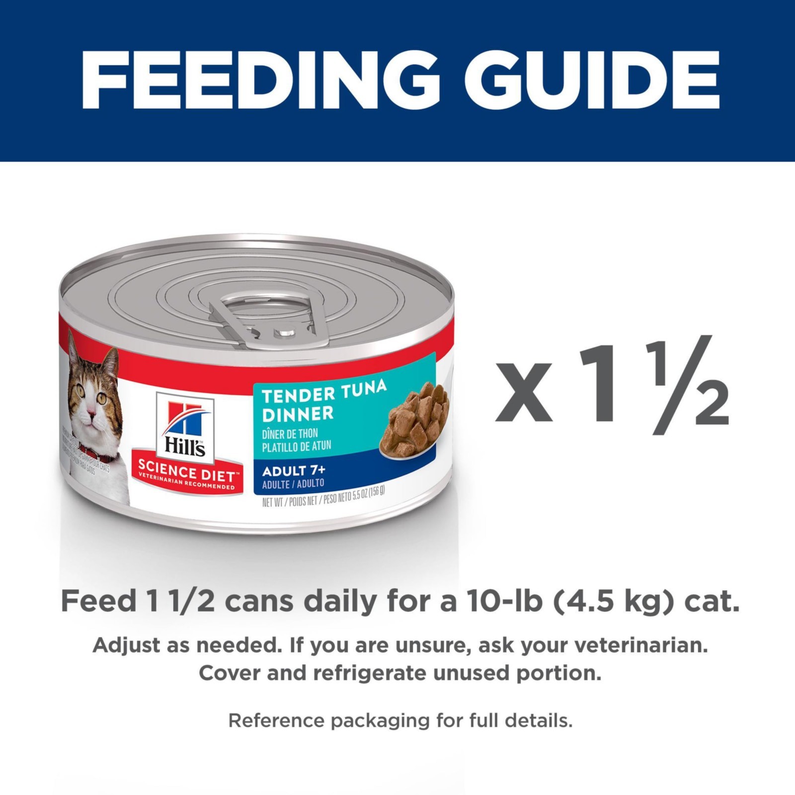 Hill’s Science Diet Adult 7+, Senior Adult 7+ Premium Nutrition, Tuna, (24)5.5oz