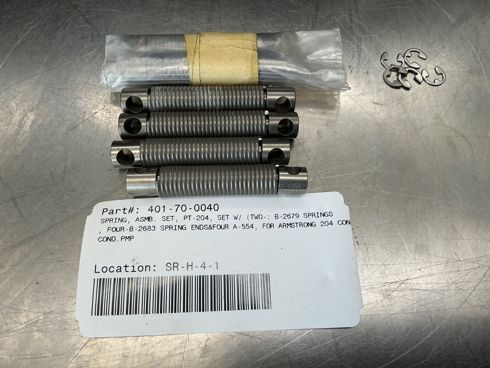 (6) Conventional Spring Pin Assembly PT-204, B-2679, B-2683 for Armstrong 204