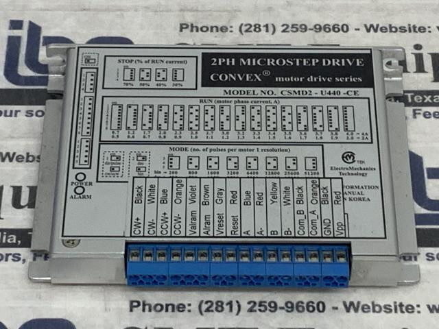 Convex 2PH Microstep Driver – CSMD2-U440-CE w/Warranty