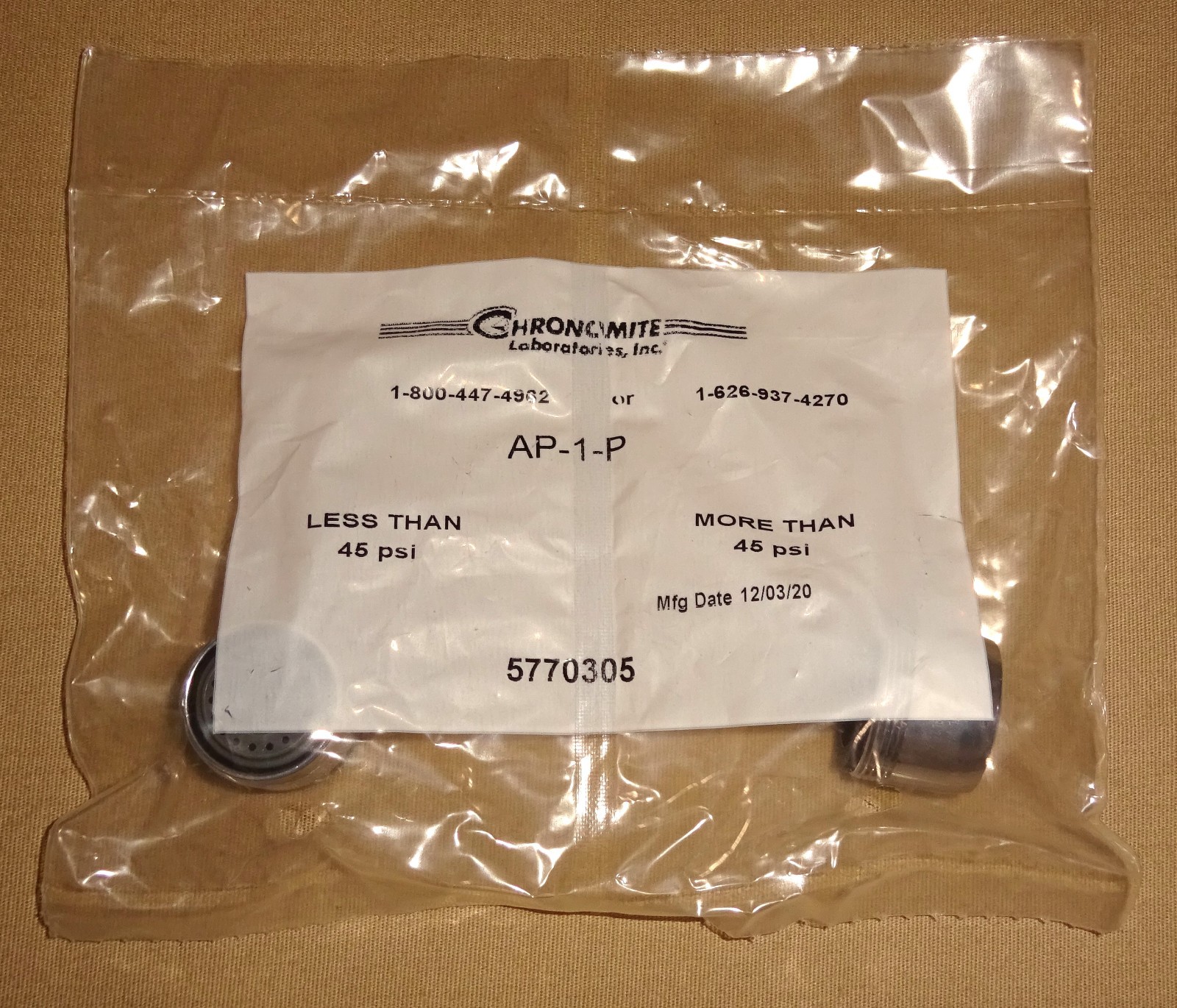 Chronomite SR-20L/120-I Tankless Water Heater 120VAC 20Amp SR Series NEW