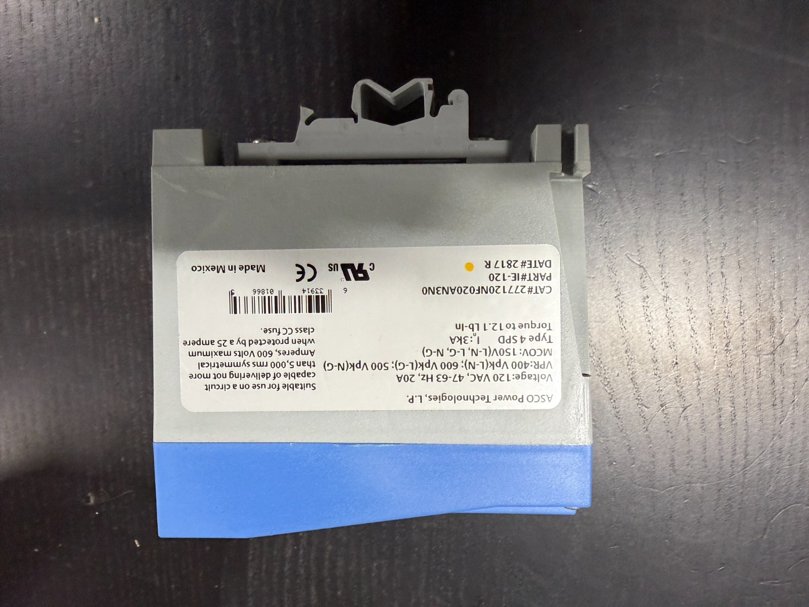 ASCO IE-120 (ISLATROL) ACTIVE TRACKING FILTER – ITEM#736, SURPLUS