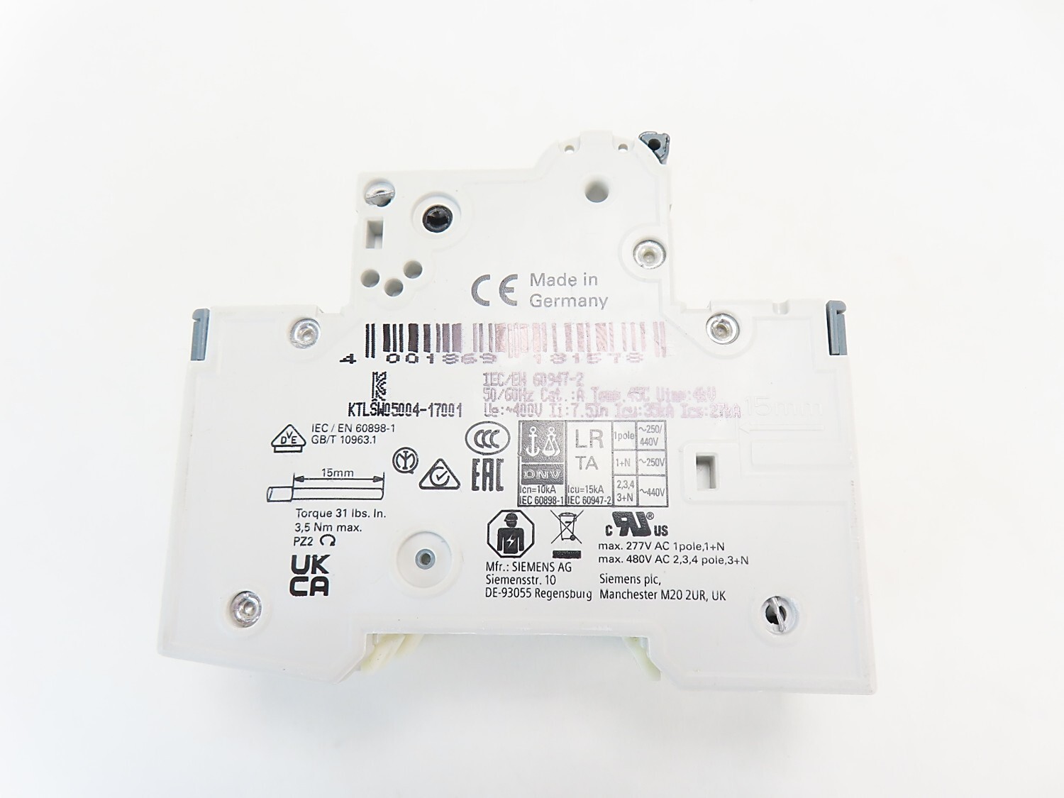 Siemens 5SY4201-7 2 Pole Miniature Circuit Breaker 480VAC *USA Seller* NEW