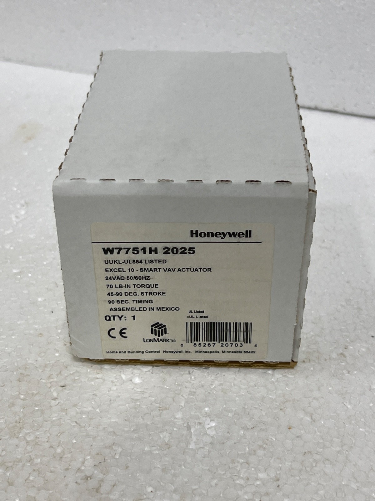 Honeywell W7751H 2025 Excel-10 Smart Vav Actuator