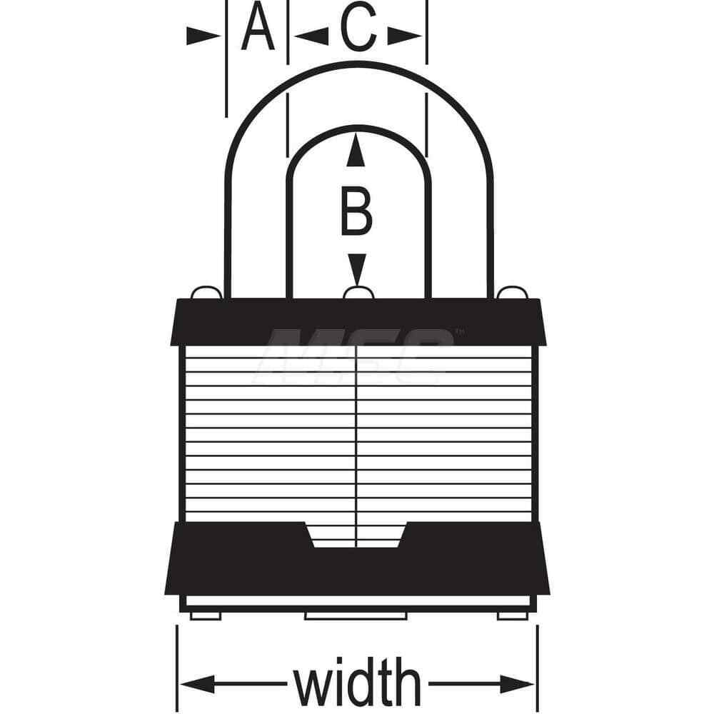 Master Lock Commercial Security Padlock, 3/4″ Shackle Clearance, Keyed Differ…