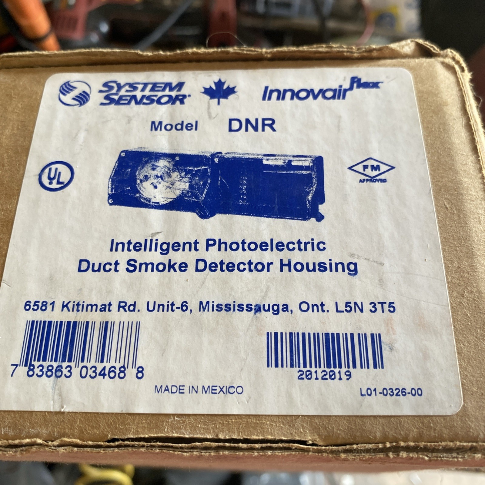 SYSTEM SENSOR MODEL DNR DUCT SMOKE DETECTOR HOUSING