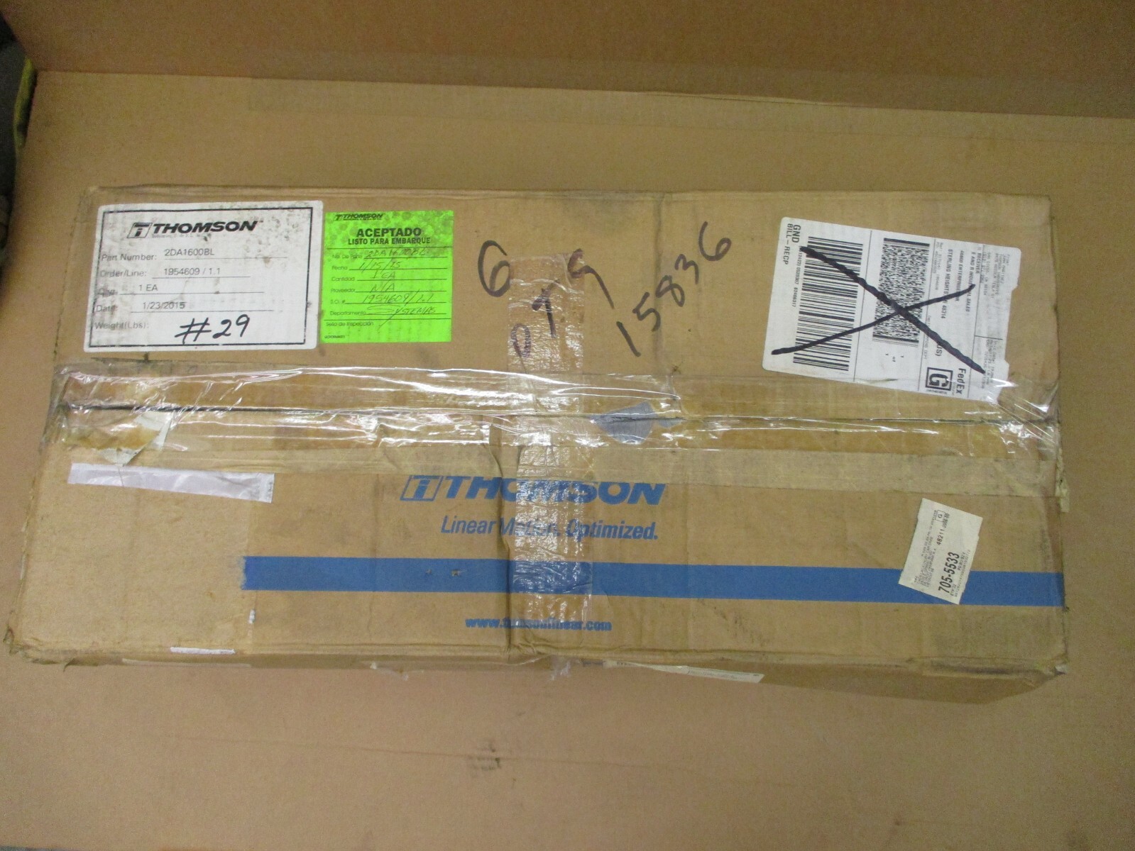New other Thomson Linear Motion Quickslide 2DA1600BL A2917DH